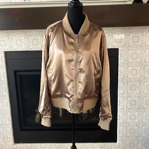 Gold oversized Bomber jacket.